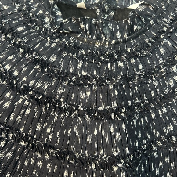 Rebecca Taylor Smocked Ruffle Ikat Blouse – Size 4 - Picture 3 of 10